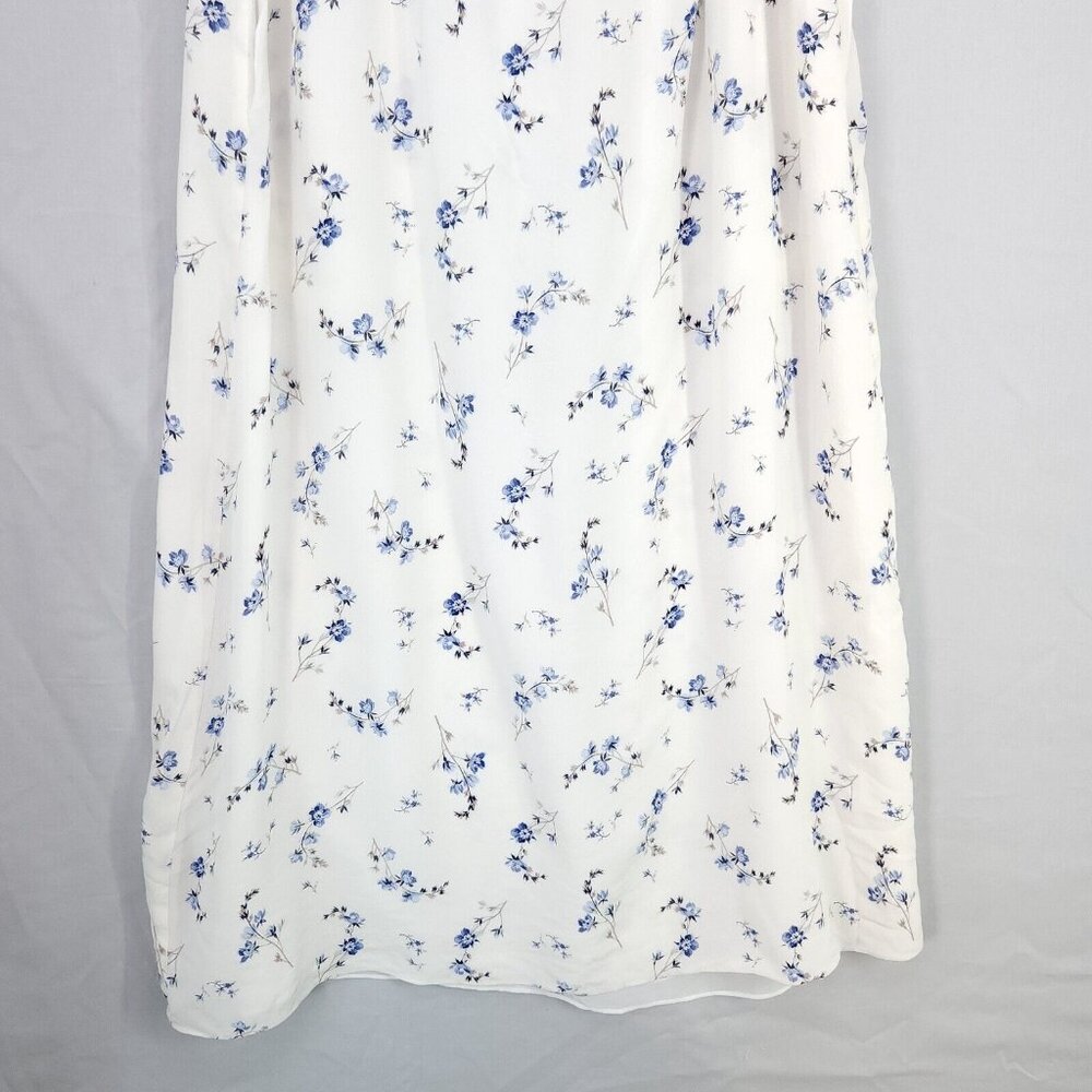 Rebecca Taylor Silk Dress Francine Size 4 Off-the-Shoulder Ruffle Floral No Belt - Picture 5 of 12